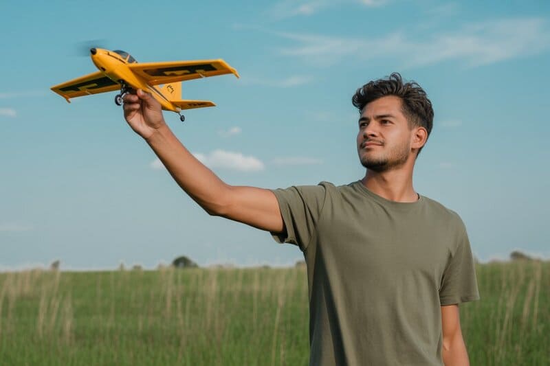 lance main aviion rc