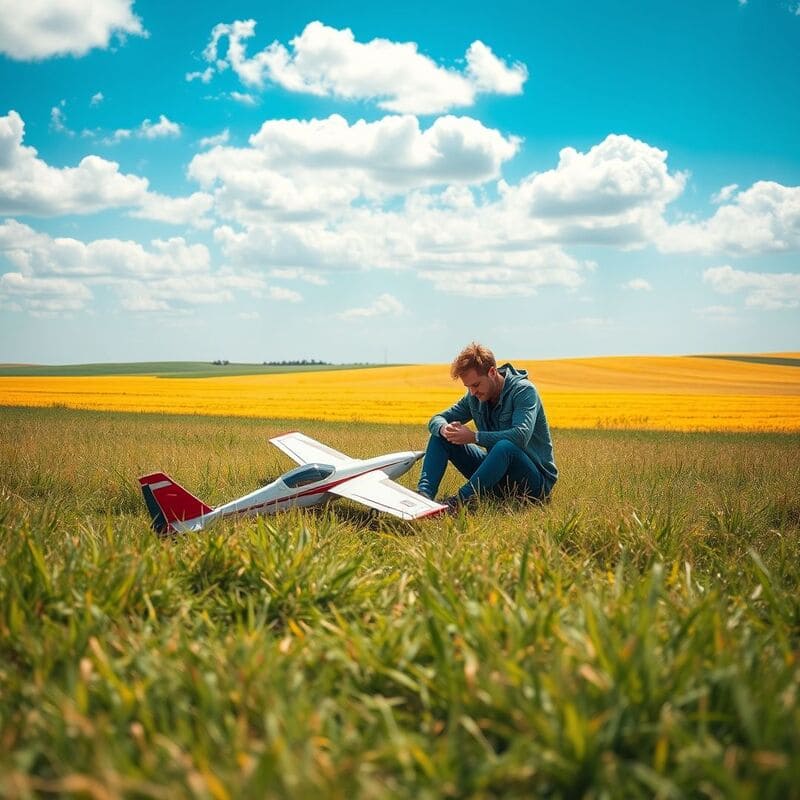 Observation de l'environement pour son premier décollage en avion rc