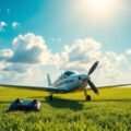 un-avion-rc-trainer-aile-haute-raliste-et-dtaill-pos-sur-une-piste-herbeuse-verdoyante-c