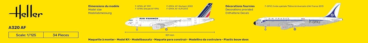 Heller Maquette Avion : Starter Kit : Airbus A320 Air France - image 5