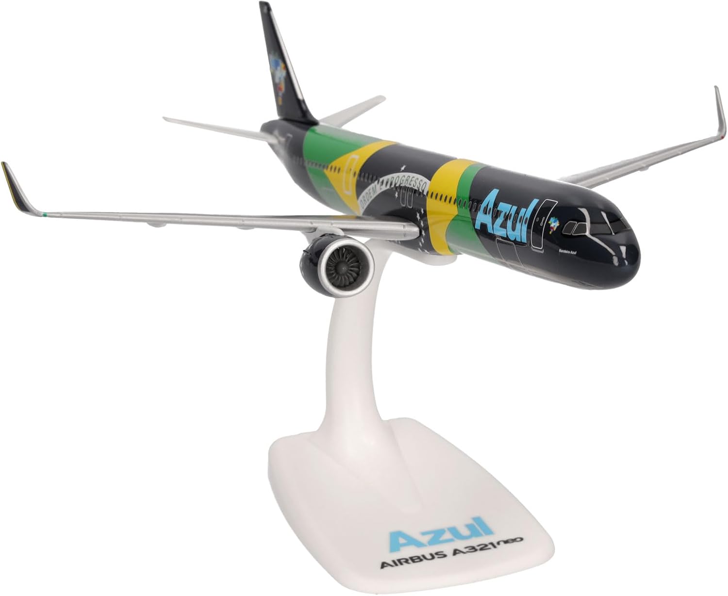 Herpa Maquette Avion Airbus A321neo “Brazilian Flag Livery” – PR-YJE, echelle 1/200, Snap-fit Model, pièce de Collection, d'avion avec Support, Figurine Plastique - Échelle 1:200 - image 5