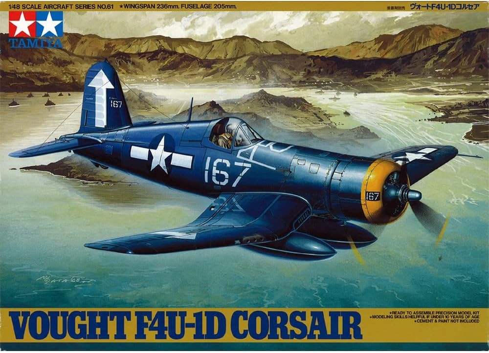Tamiya - 61061 - Maquette - Corsair F4U-1D - Echelle 1:48, Bleu – Image 3
