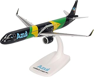 Herpa Maquette Avion Airbus A321neo “Brazilian Flag Livery” – PR-YJE, echelle 1/200, Snap-fit Model, pièce de Collection, d'avion avec Support, Figurine Plastique - Échelle 1:200 - image 1