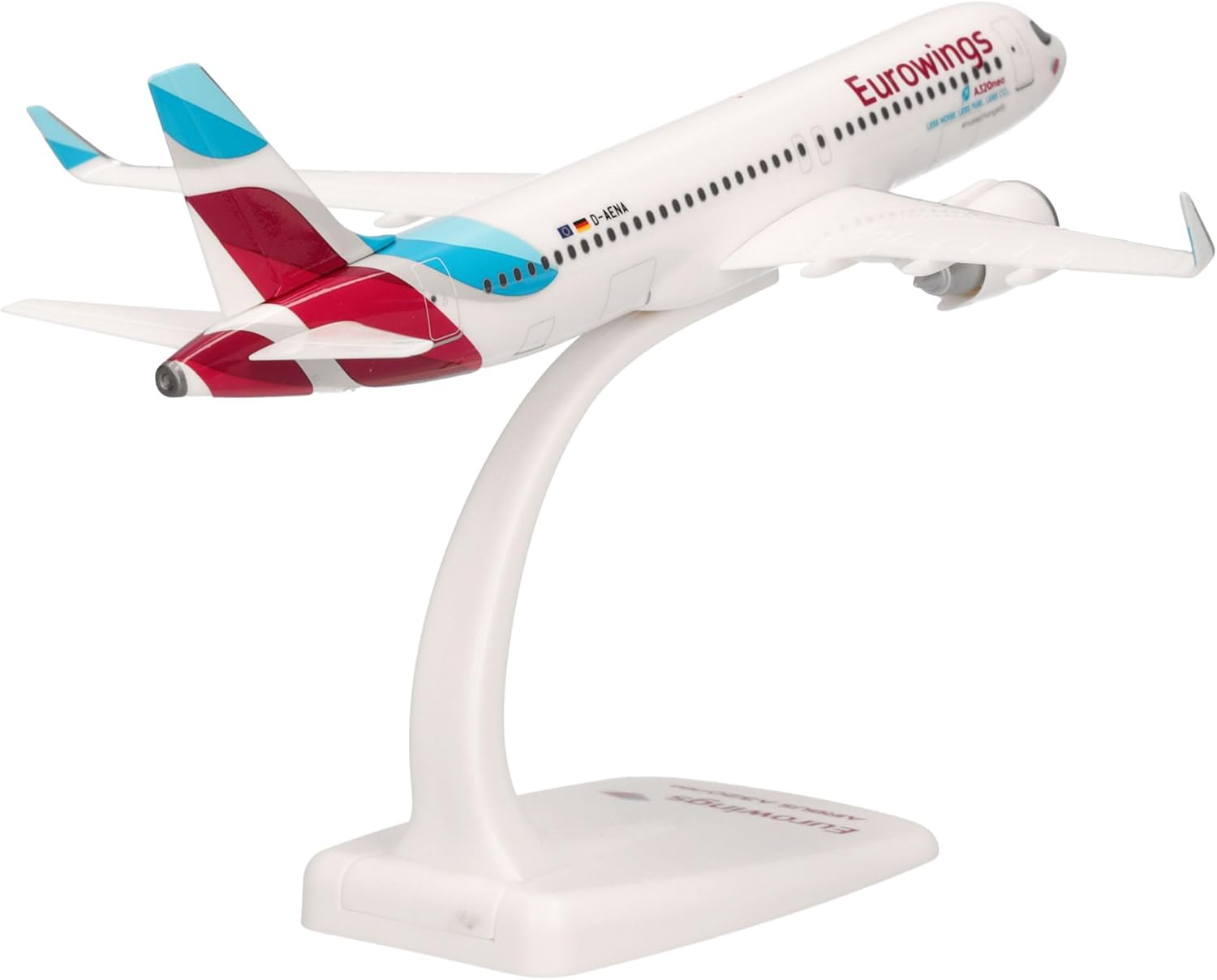 Herpa Maquette Avion Eurowings Airbus A320neo - D-AENA, echelle 1/200, Snap-fit Model, pièce de Collection, d'avion avec Support, Figurine Plastique - Échelle 1:200 - image 5