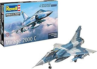 Revell Kit de modélisme I Dassault Mirage 2000C I Avion de niveau 5 I Kit de construction 150 pièces I Échelle 1:48 I pour enfants et adultes à partir de 13 ans Taille M - image 1