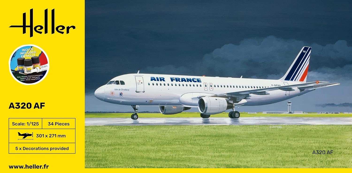Heller Maquette Avion : Starter Kit : Airbus A320 Air France - image 4