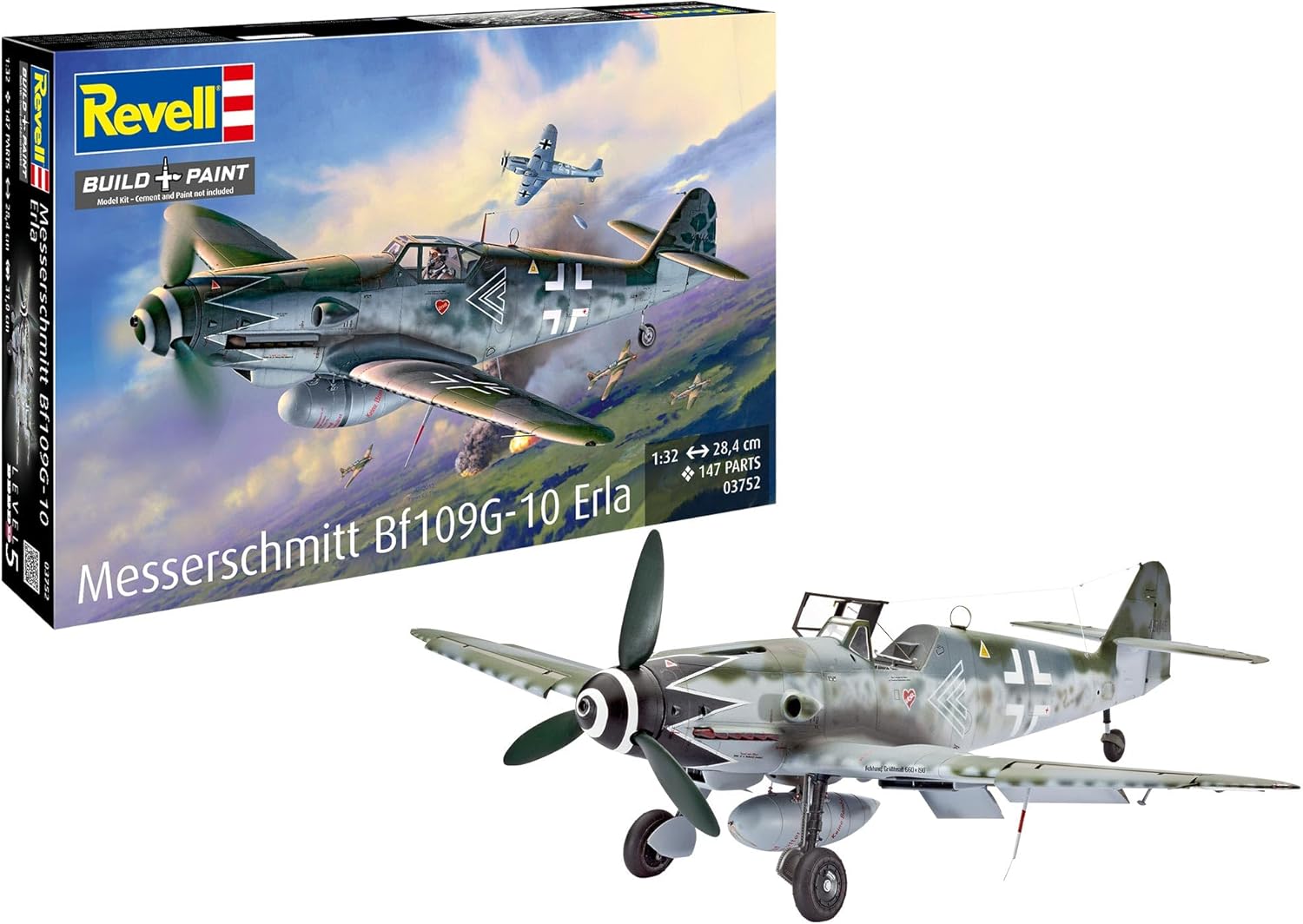 Revell 03752 Messerschmitt Bf109G-10 Erla Échelle 1:32 – Maquette en plastique non construit/non peint - image 2