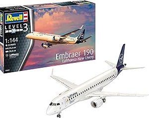 Revell 03883 Maquette d&rsquo;avion Embraer 190 Lufthansa échelle : 1/144