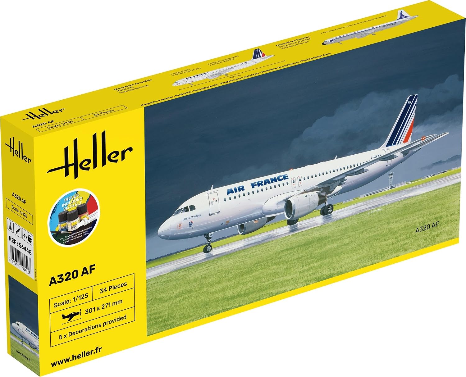 Heller Maquette Avion : Starter Kit : Airbus A320 Air France - image 2