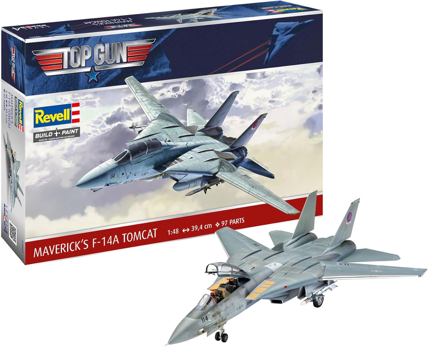 Revell-F-14 A Tomcat Top Gun Maquette, 3865, Non laqué RV03865 - Échelle 1:48 - image 2