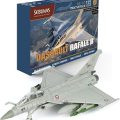 1/72 Rafale Maquette Avion de Chasse Kit Assemblage Rapide | 31 pièces avec socle cadeau garçons hommes déco bureau collection sans colle sans peinture maquette à emboîter - Échelle 1:72 - image 1
