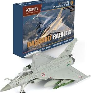 1/72 Rafale Maquette Avion de Chasse Kit Assemblage Rapide | 31 pièces avec socle cadeau garçons hommes déco bureau collection sans colle sans peinture maquette à emboîter – Échelle 1:72