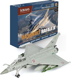 1/72 Rafale Maquette Avion de Chasse Kit Assemblage Rapide | 31 pièces avec socle cadeau garçons hommes déco bureau collection sans colle sans peinture maquette à emboîter - Échelle 1:72 - image 1