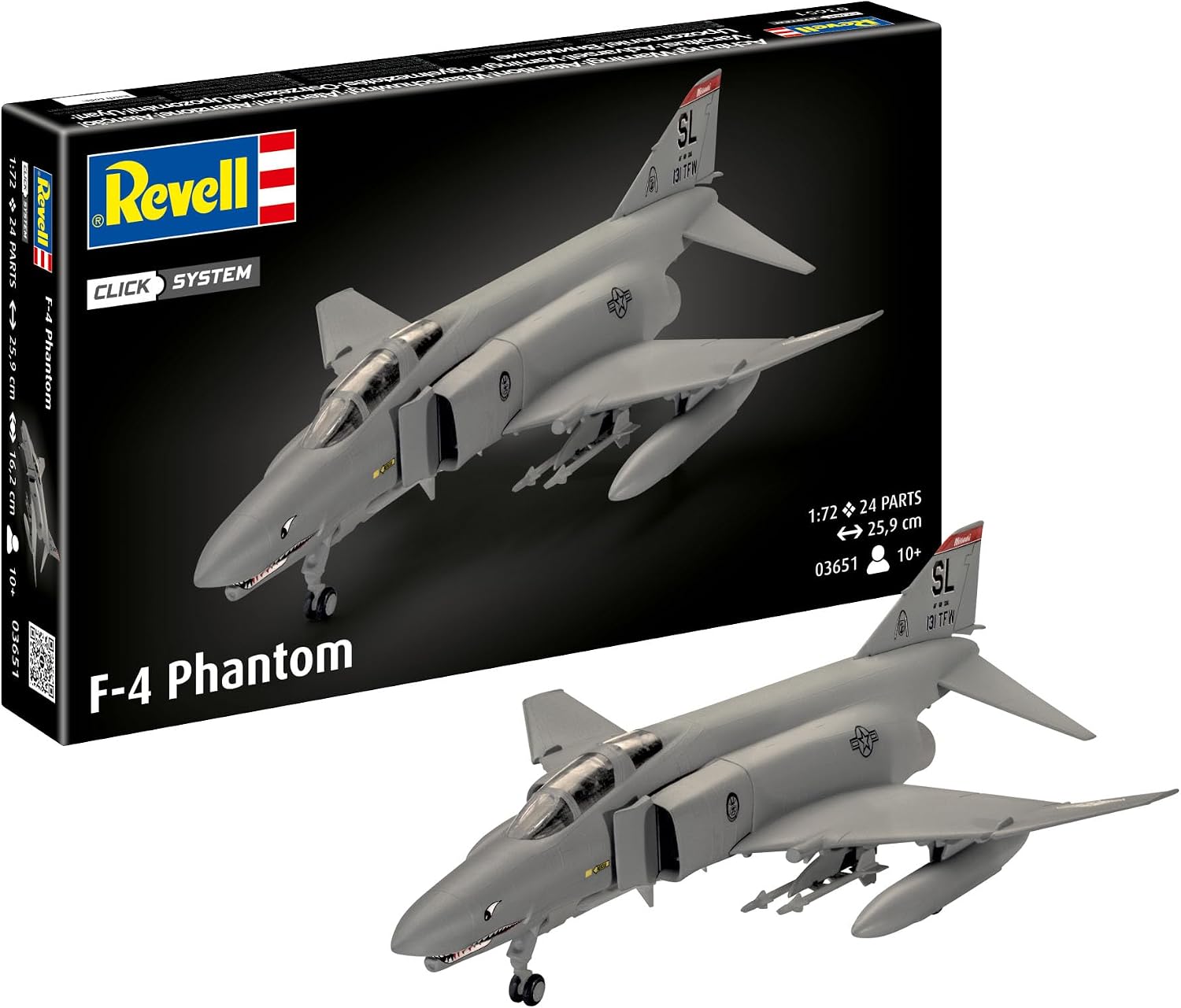 Revell - 03651 - Maquette easky Click d'avion Phantom F-4E, 1/72 - Échelle 1:72 - image 2