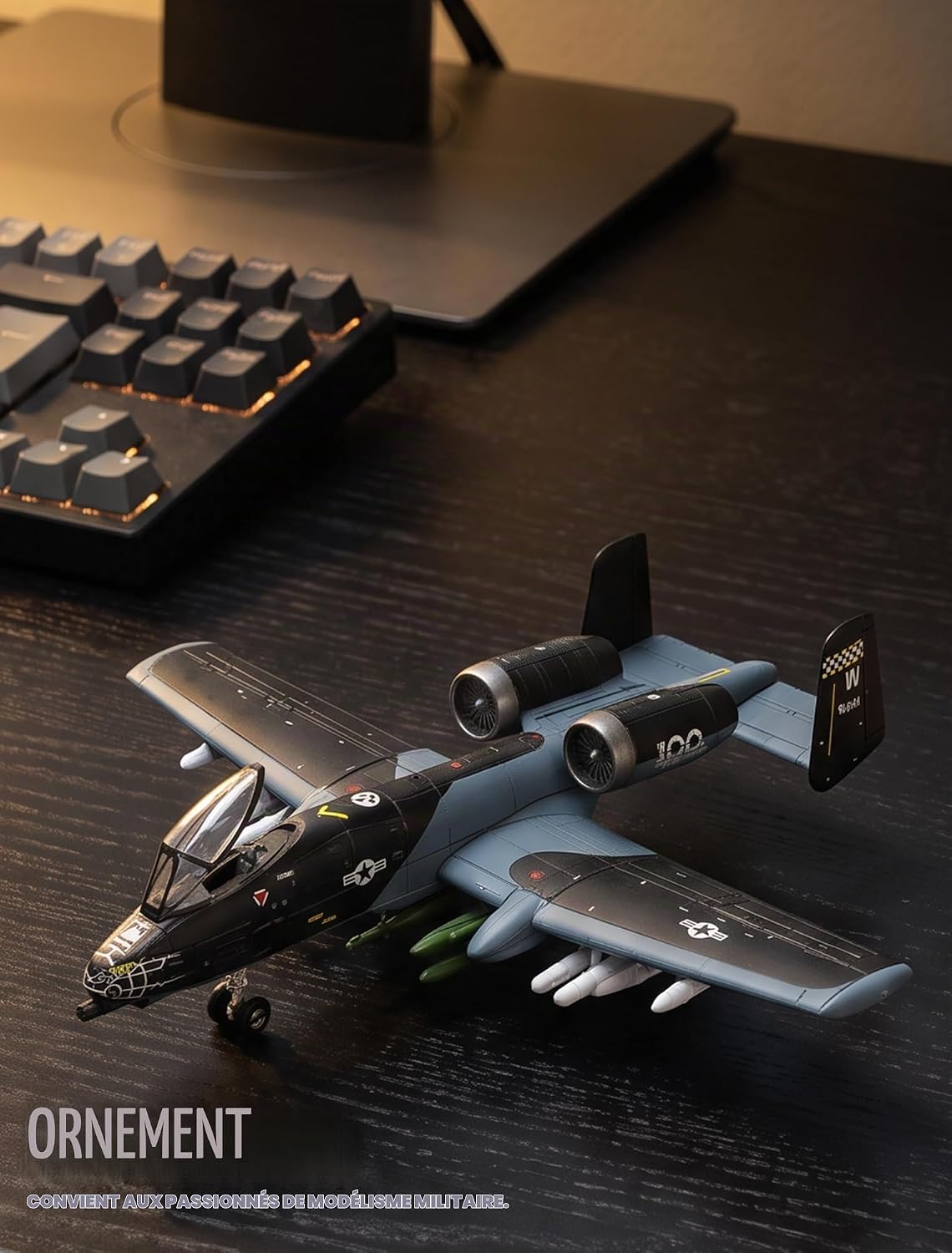 SEBUNAS A-10 Thunderbolt II Warthog, maquette en plastique très détaillée, échelle 1:72, reproduction fidèle avec schéma de peinture, cadeau de collection pour adultes et enfants (43 pièces) - image 6