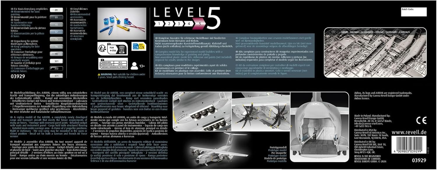 Revell 03929 Maquette d'avion Airbus A400M Atlas - Échelle 1:72 - image 9
