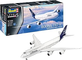 Revell Maquette Avion Boeing 747-8 Lunfthansa Nouvelle livrée - Échelle 1:144 - image 1
