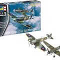 Revell 03710 - Set de 2 maquettes d'avions de Combat Bf109G-10 & Spitfire à Construire, échell 1/72 - image 1