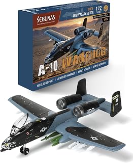 SEBUNAS A-10 Thunderbolt II Warthog, maquette en plastique très détaillée, échelle 1:72, reproduction fidèle avec schéma de peinture, cadeau de collection pour adultes et enfants (43 pièces) - image 1