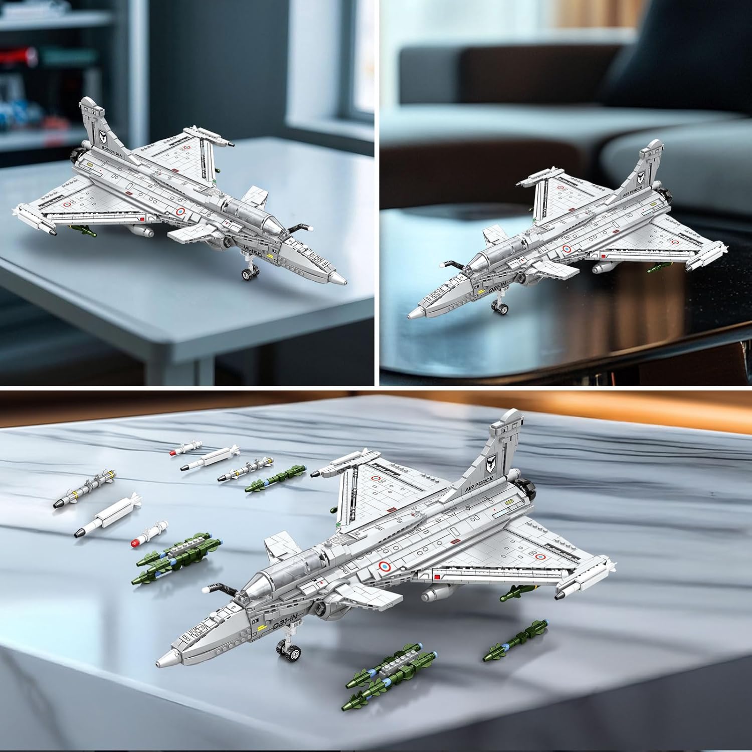 Reobrix Kit de Construction d'avion de Chasse, Maquette d'avion Militaire pour Adultes, modèle Technique d'avion de Chasse, 33035, Cadeau de Collection pour garçons et Filles de 14 Ans et Plus - image 7