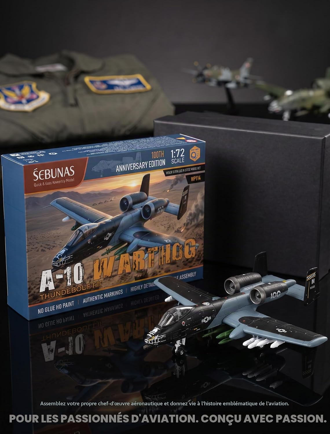 SEBUNAS A-10 Thunderbolt II Warthog, maquette en plastique très détaillée, échelle 1:72, reproduction fidèle avec schéma de peinture, cadeau de collection pour adultes et enfants (43 pièces) - image 7