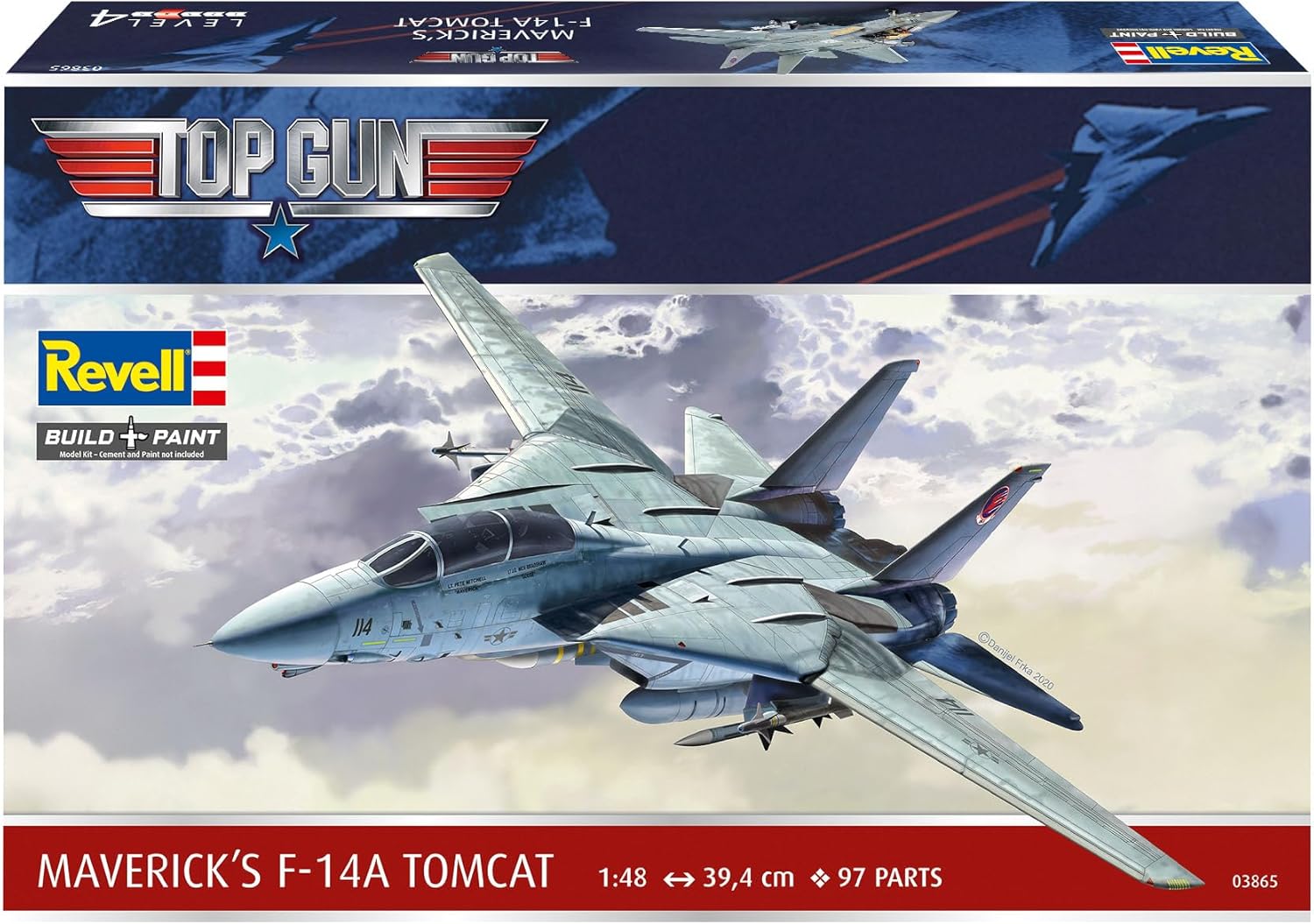 Revell-F-14 A Tomcat Top Gun Maquette, 3865, Non laqué RV03865 - Échelle 1:48 - image 3