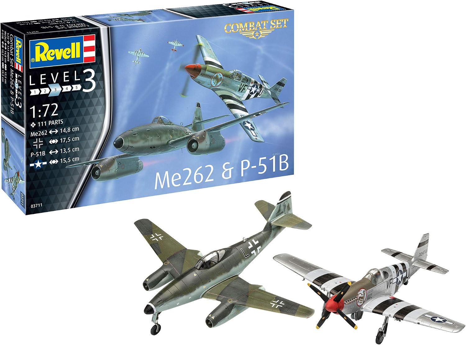 Revell 03710 - Set de 2 maquettes d'avions de Combat Bf109G-10 & Spitfire à Construire, échell 1/72 - image 11