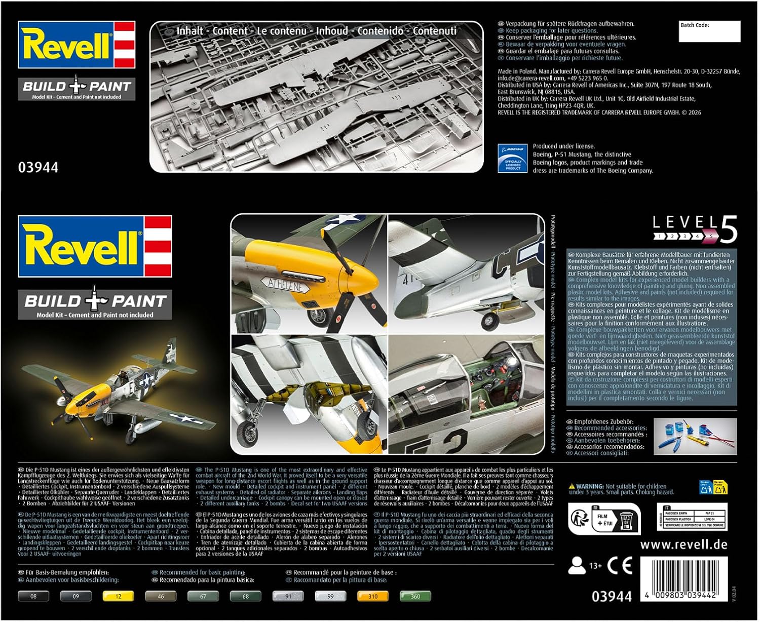 Revell 03944 Maquette d'avion Mustang P-51d - image 9