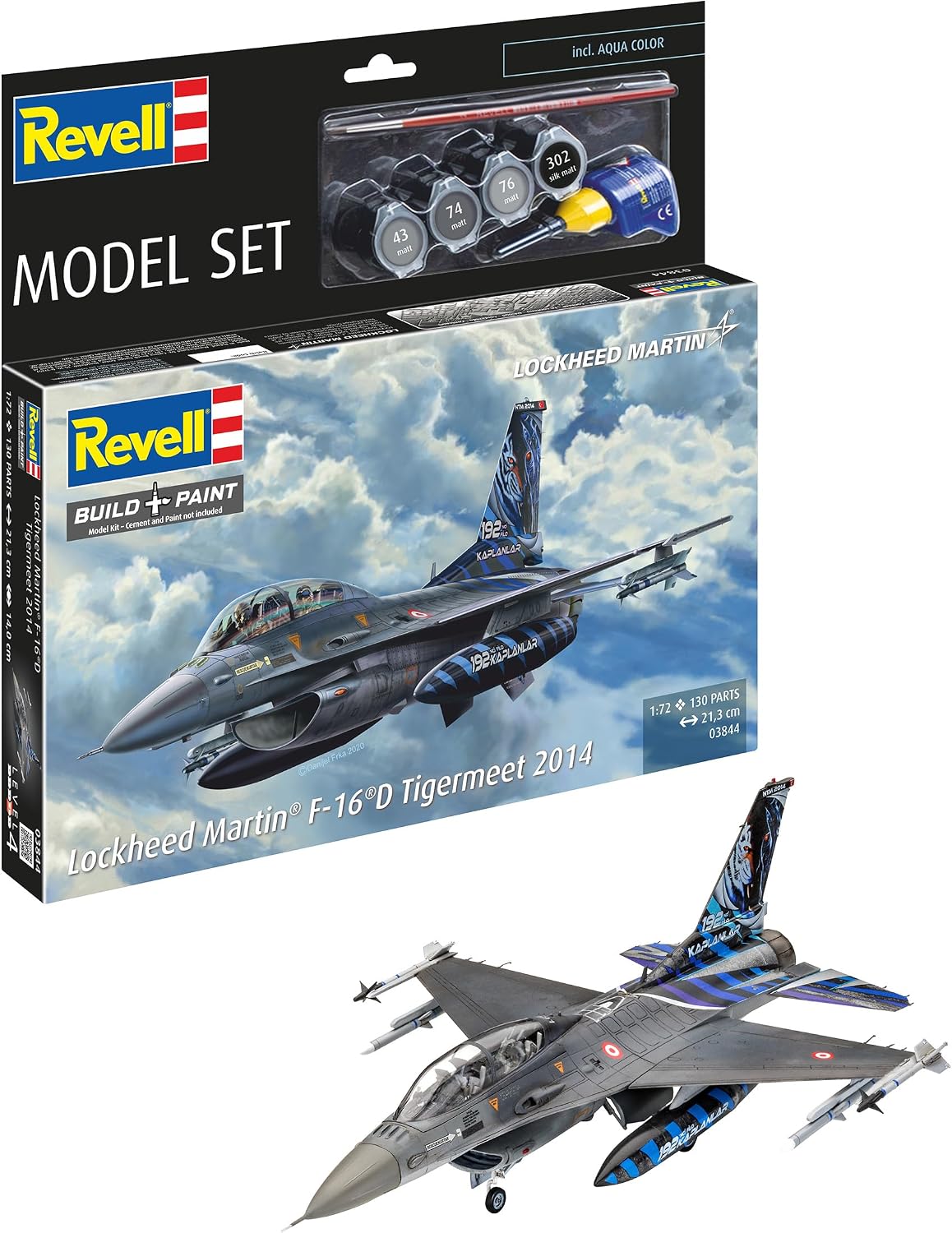 Revell-F-16D Tigermeet 2014, 1:72, 21,3 cm Maquette Avion, 03844, Multicolore - image 11