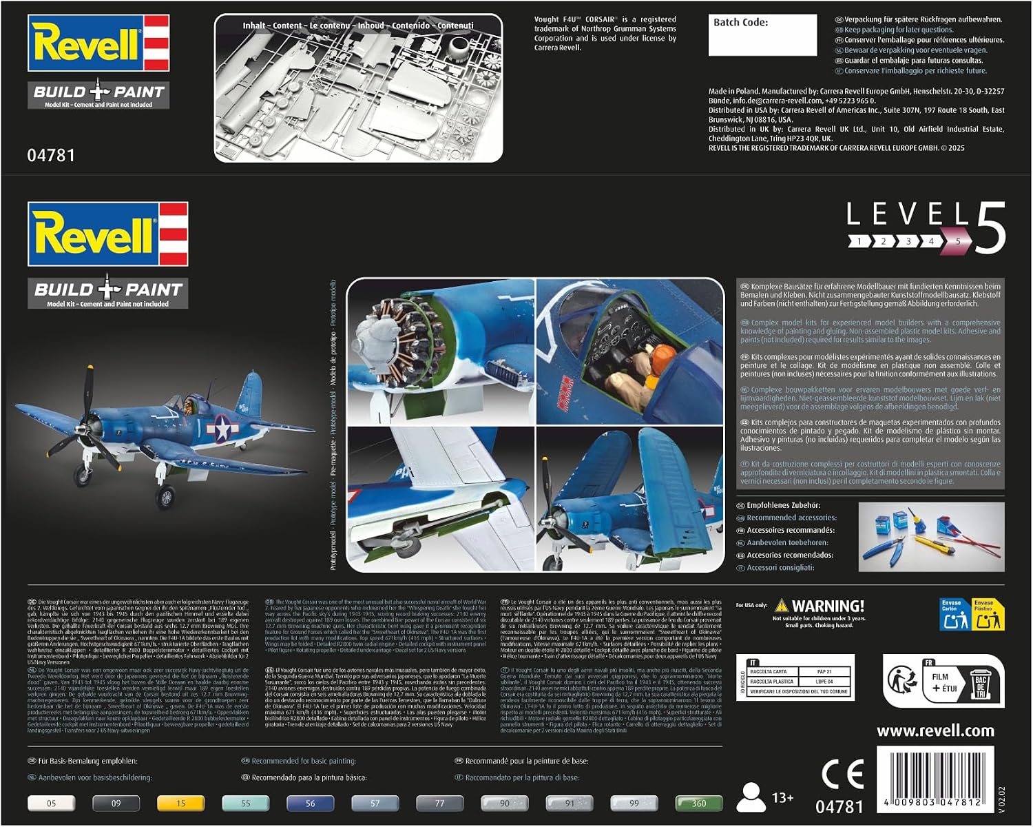 Revell - 04781 - Maquette - 2-Roues - Vought F4u-1d Corsair - image 9