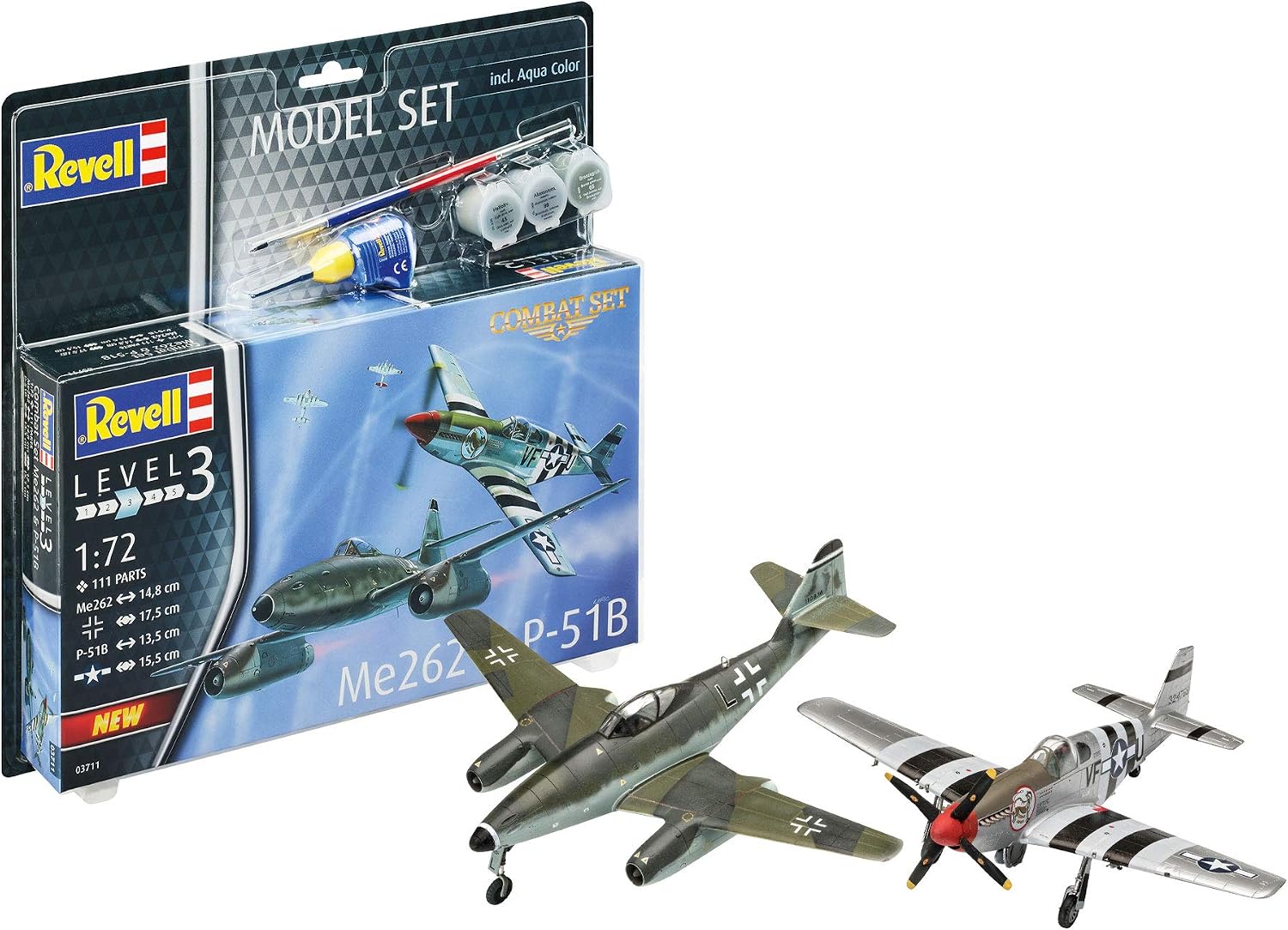 Revell 03710 - Set de 2 maquettes d'avions de Combat Bf109G-10 & Spitfire à Construire, échell 1/72 - image 10
