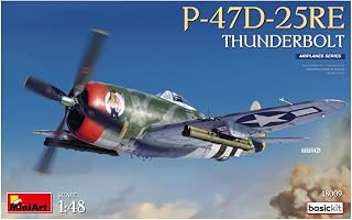 MiniArt 48009 1:48 P-47D-25RE Kit de base Thunderbolt Réplique fidèle à l'original, modélisme, kit de construction en plastique, bricolage, loisirs, collage, modélisme, assemblage, non laqué - image 1