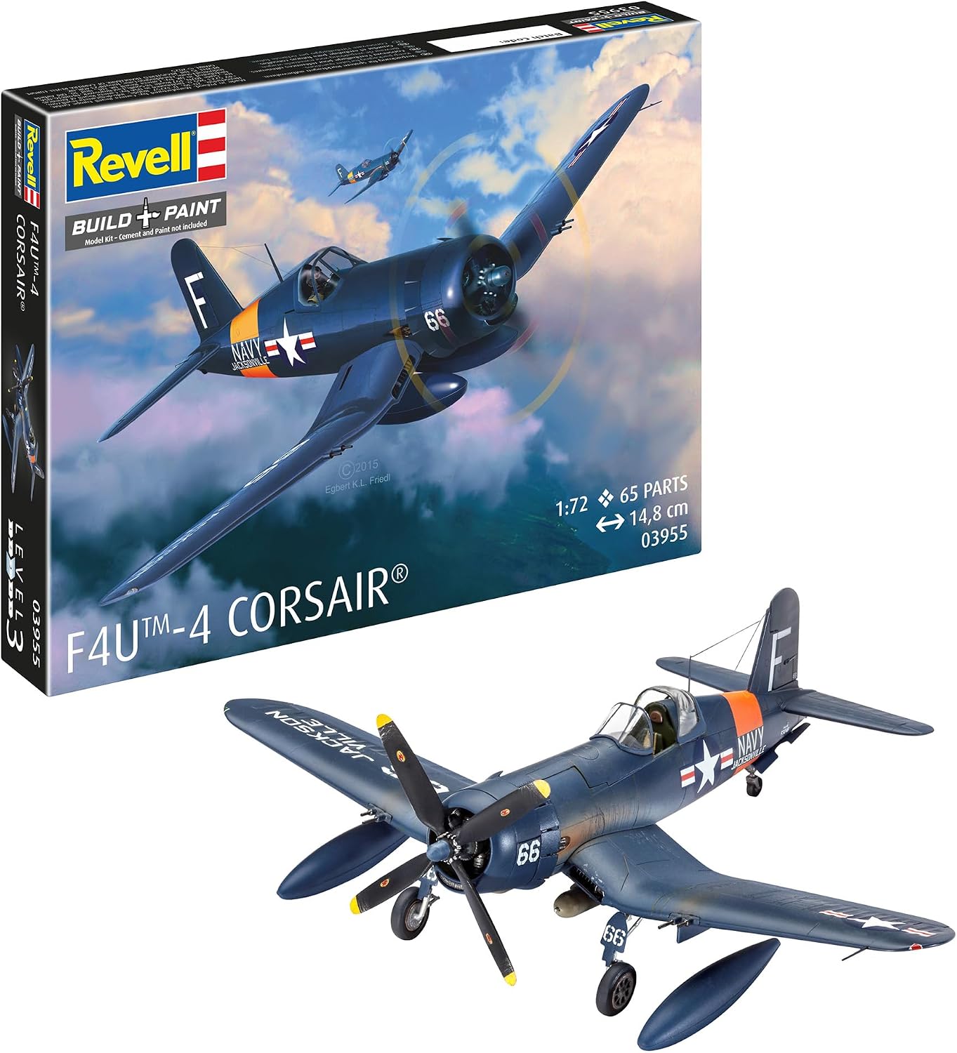 Revell - 63983 - Maquette D'aviation - Vought F4u-1d Corsair - 63 Pièces - Echelle 1/72, Bleu, Centre - Échelle 1:72 - image 10