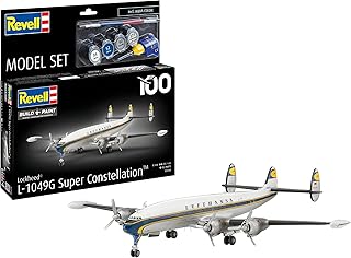 Revell Lockheed L.1049G Super Constellation Luf 63745 Maquette en plastique non construit/non peint à l'échelle 1/144 avec accessoires - image 1