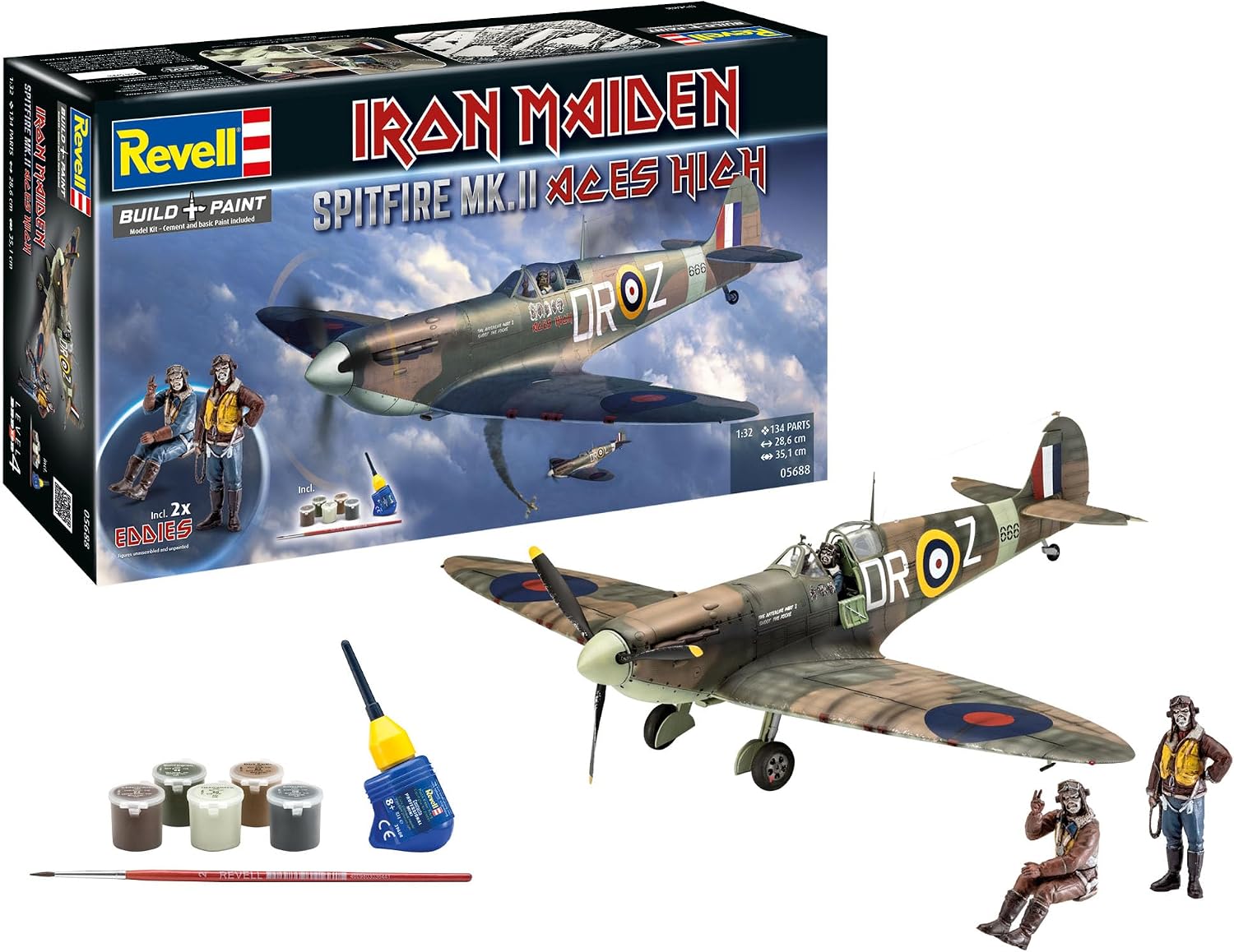 Revell 05688 Coffret Cadeau Maquette d'avion à Constrire Iron Maiden Spitfire MK. V, Échelle 1/32 - Échelle 1:32 - image 2
