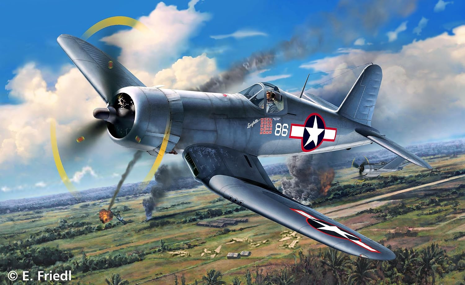 Revell - 63983 - Maquette D'aviation - Vought F4u-1d Corsair - 63 Pièces - Echelle 1/72, Bleu, Centre - Échelle 1:72 - image 5