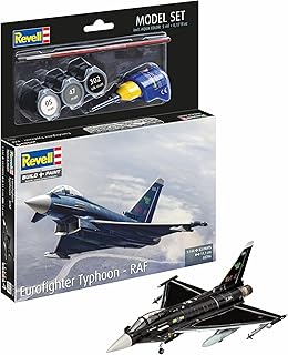 Revell Eurofighter Typhoon 63796 RAF Kit de modélisme en plastique non construit/non peint à l'échelle 1:144 avec colle professionnelle Contacta, pinceau et peintures Aqua Color sélectionnées - image 1