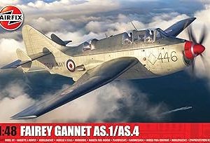 Airfix Model Set – A11007 Fairey Gannet As,1 ou As,4 Kit de Construction de Maquettes d&rsquo;avion en Plastique pour Adultes et Enfants à Partir de 8 Ans,- Modèle à L&rsquo;Échelle 1:48 – Échelle 1:100