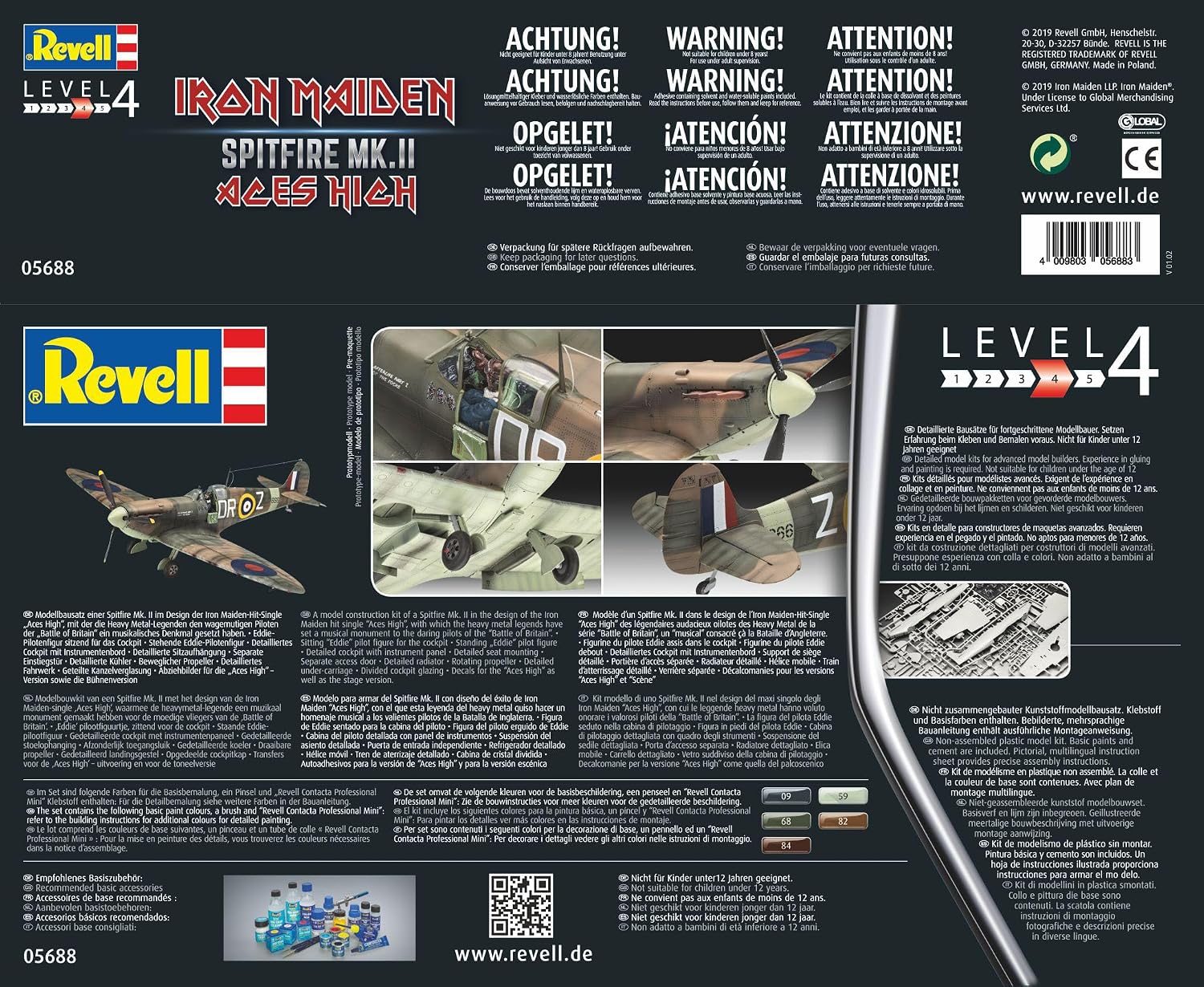 Revell 05688 Coffret Cadeau Maquette d'avion à Constrire Iron Maiden Spitfire MK. V, Échelle 1/32 - Échelle 1:32 - image 9