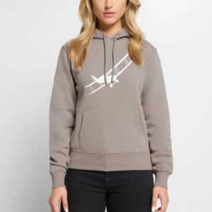 biplan sur fond noir pour amateur d&rsquo;avion vintage. – Sweat à capuche Premium bio Femme