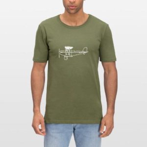 Biplan sur fond sombre pour les pilotes vintages. – T-shirt près du corps Homme