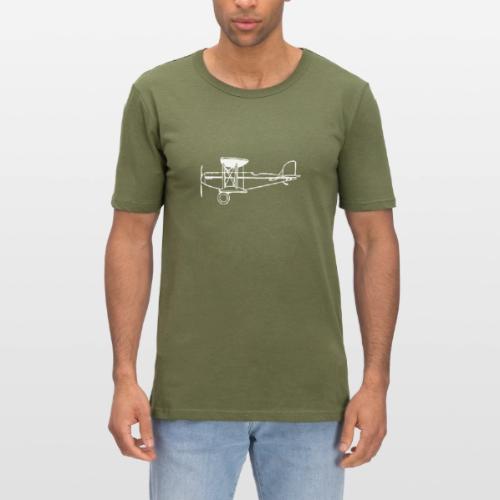Biplan sur fond sombre pour les pilotes vintages. - T-shirt près du corps Homme