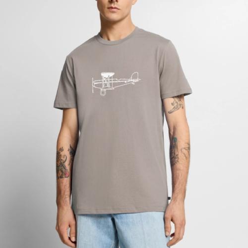 Biplan sur fond sombre pour les pilotes vintages. - T-shirt Premium bio Homme
