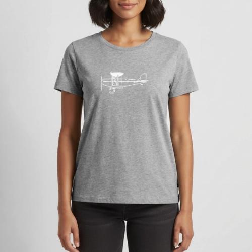 Biplan sur fond sombre pour les pilotes vintages. - T-shirt Premium bio Femme