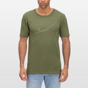 Pilote Planeur fond noir – T-shirt près du corps Homme