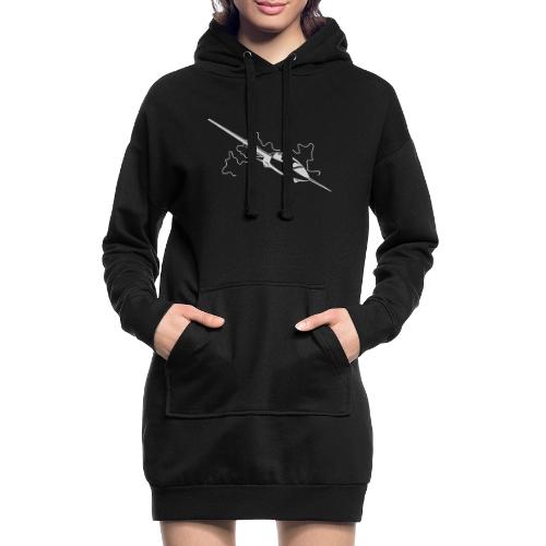 Planeur dans les nuages fond sombre - Sweat-shirt à capuche long Femme