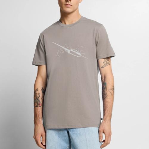 Planeur dans les nuages fond sombre - T-shirt Premium bio Homme